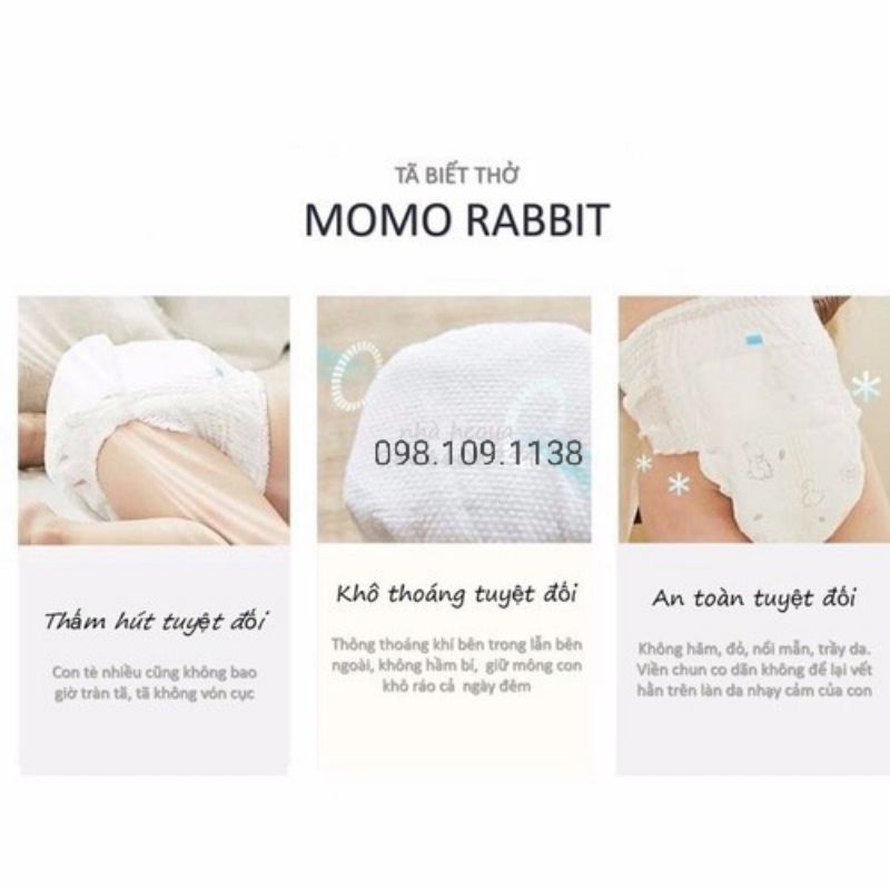 [HCM] Bỉm MOMO RABIT dán/quần size S36/M32/L30/M30/L28/XL22/XXL18