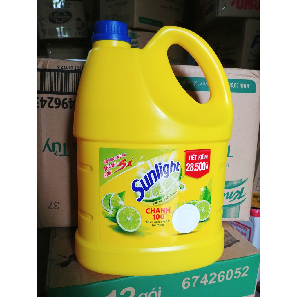 Nước Rửa Chén SUNLIGHT Chanh 100 can nhựa 3.8kg