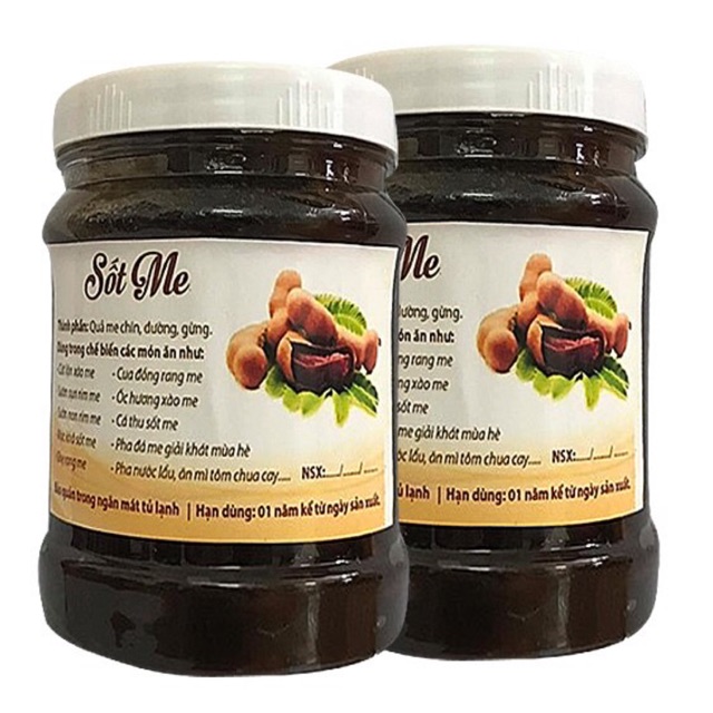 2 Hũ sốt me đường phèn chua ngọt nguyên chất 800gr 1 hũ