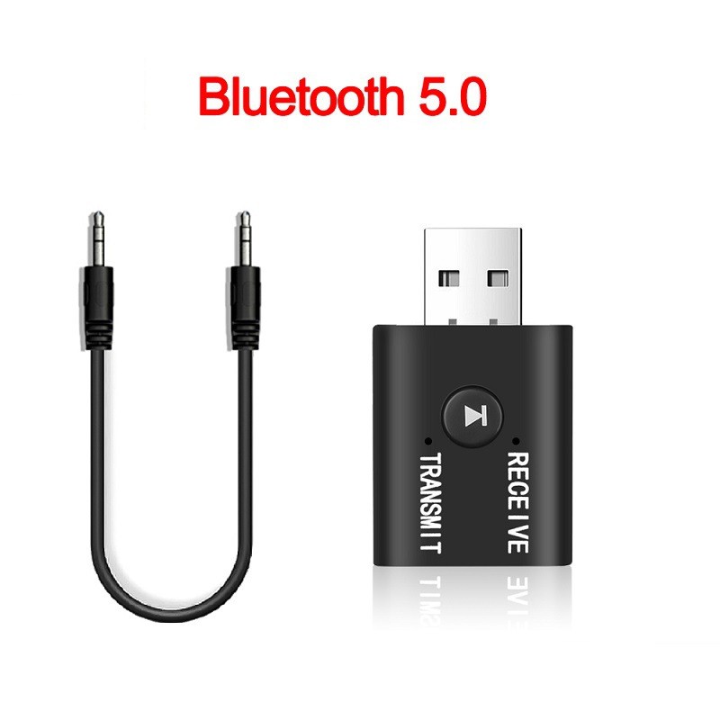 Bộ điều hợp USB Bluetooth 5.0 2 trong 1/ jack cắm AUX-in 3,5 mm cho TV | BigBuy360 - bigbuy360.vn