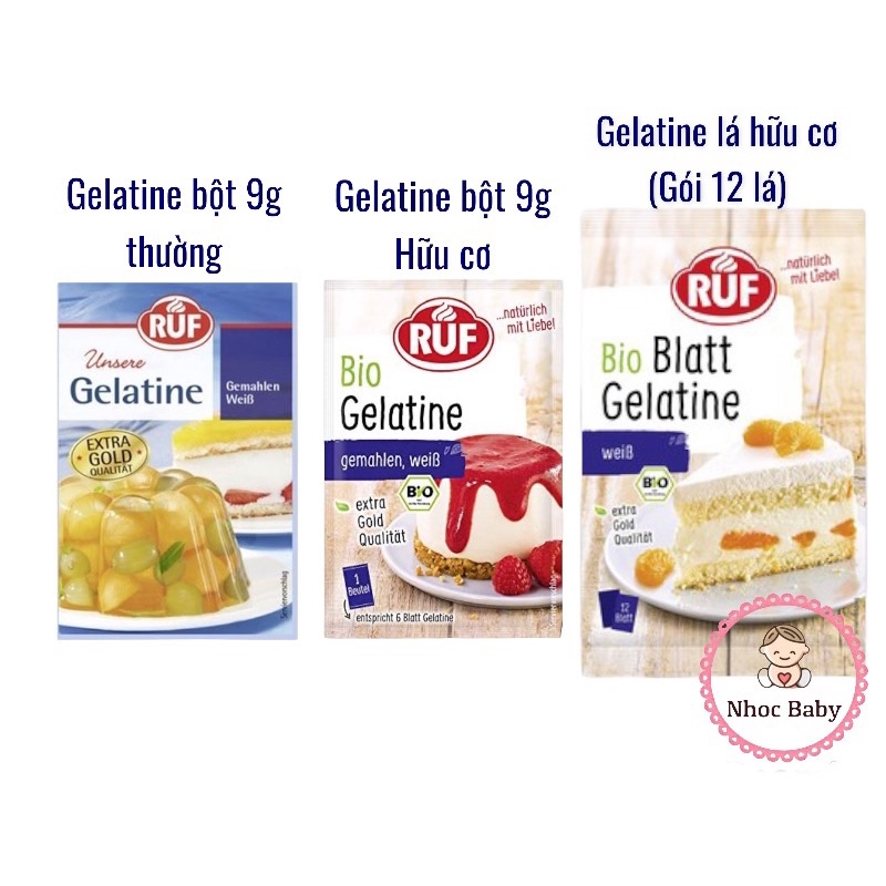 Bột Gelatine RUF dạng bột và lá (Đức)