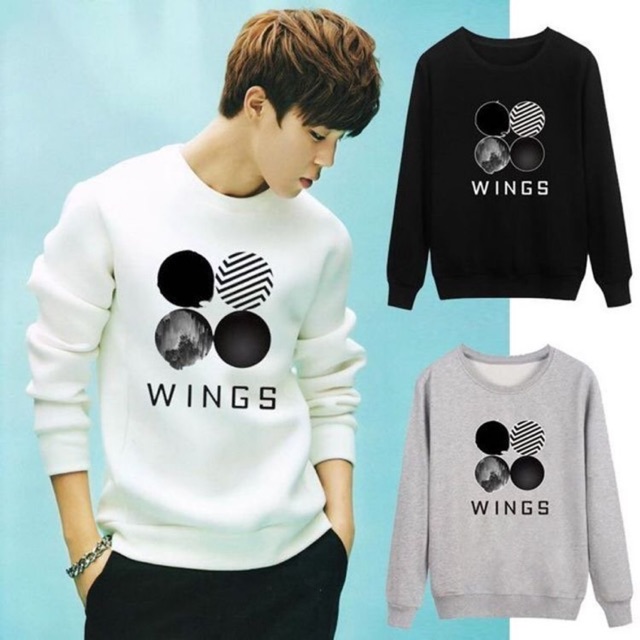 (Tặng ảnh BTS)Sweater BTS JIMIN WINGS