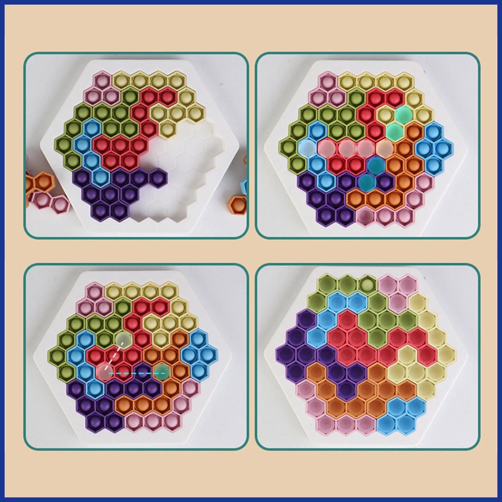 Bộ Đồ Chơi Xếp Hình Bong Bóng Silicone Vui Nhộn