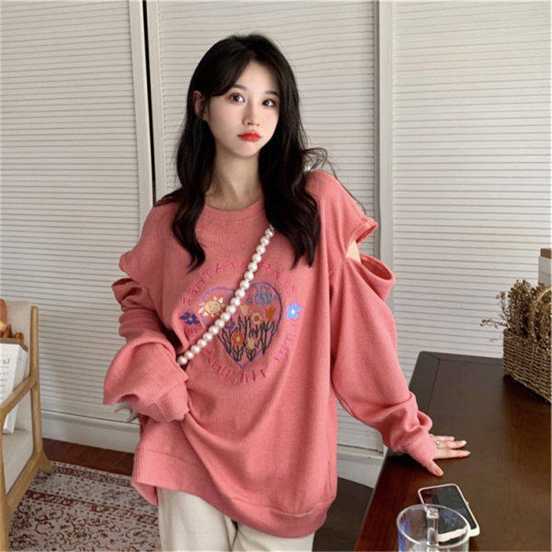 Autumn and winter large size trendy brand zipper sweater autumn long-sleeved top women's Korean version loose coat trendy