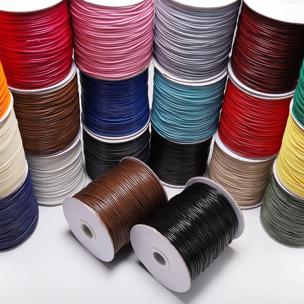 3 mét dây sáp bóng 1mm, dây sáp da Hàn Quốc nhiều màu, dây đan vòng tay, dây thắt vòng cổ