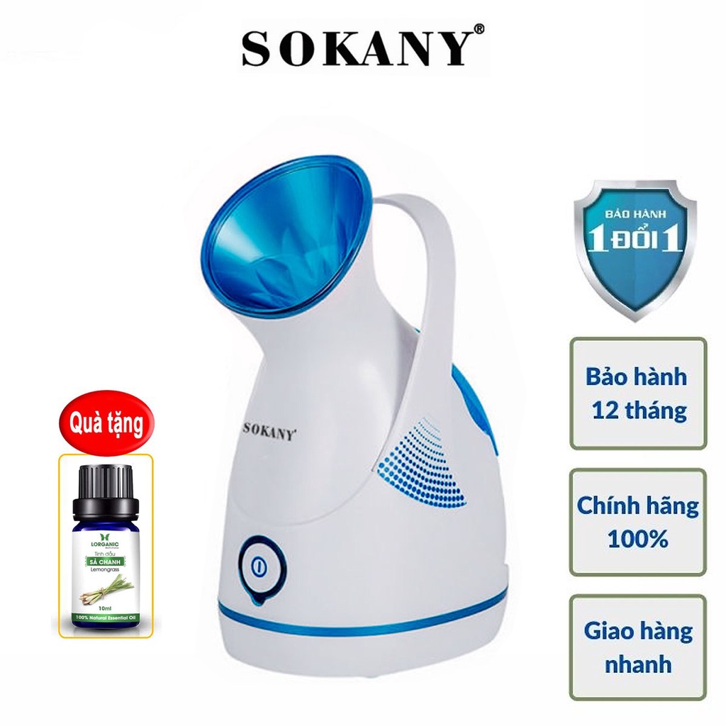 Máy xông hơi mặt SOKANY 280W phun hơi nóng tạo độ ẩm giúp da căng bóng sáng mịn phục hồi da giảm thâm mụn