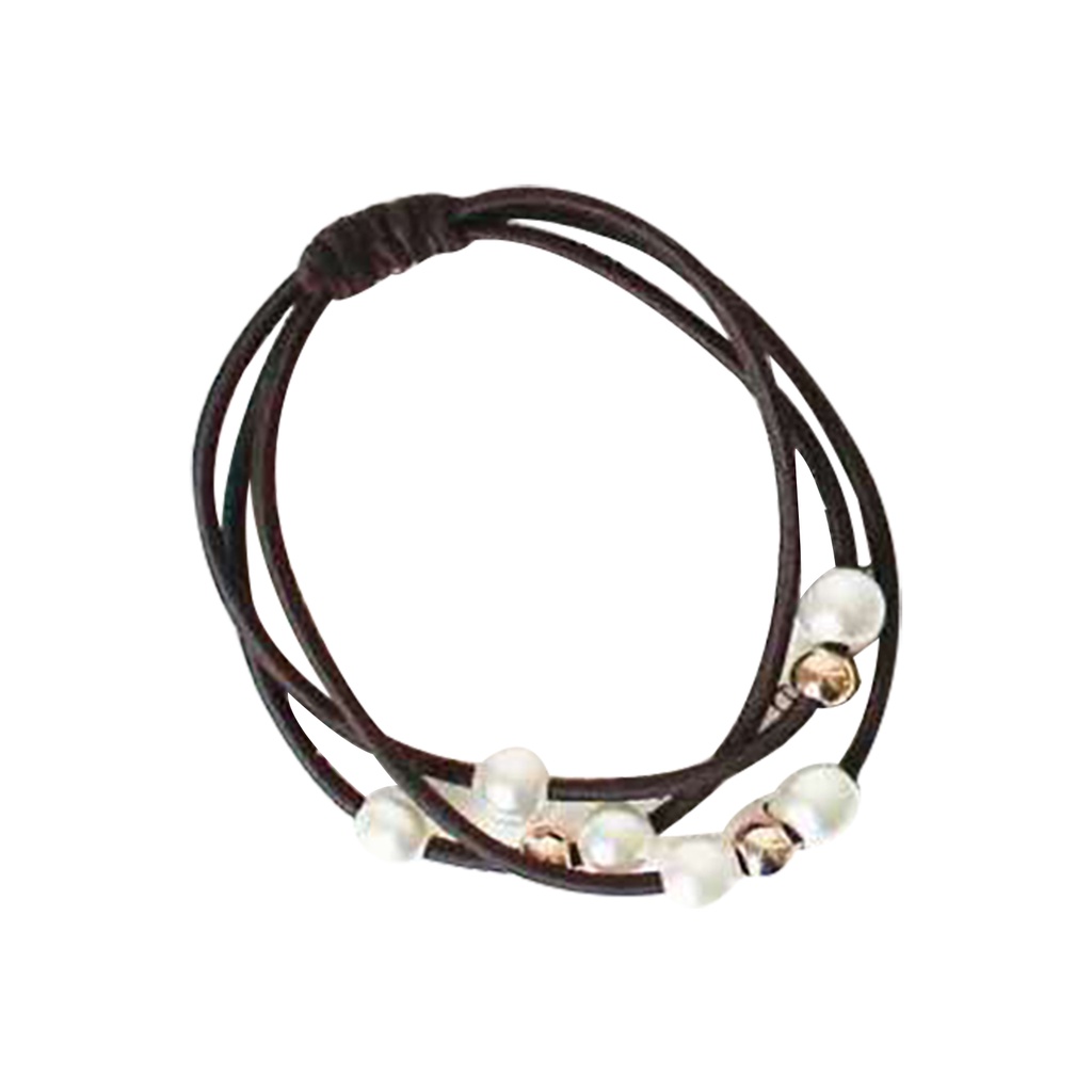 Dây buộc tóc xỏ ngọc trai nhân tạo phong cách thời trang nữ tính