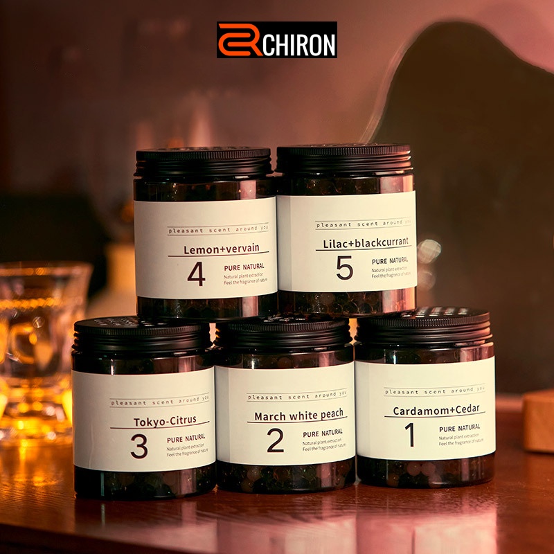 Sáp thơm ô tô dạng hạt Chiron khử mùi trang trí cho xe hơi bàn làm việc sang trọng