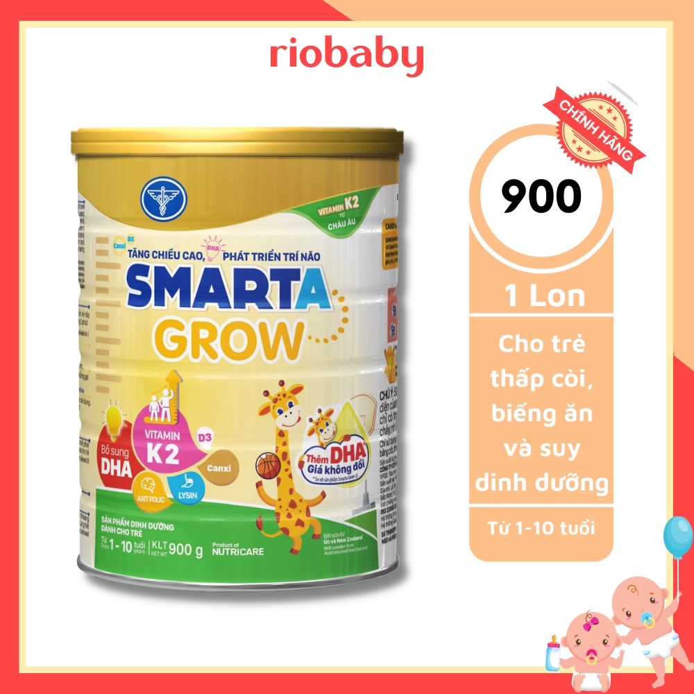 Sữa bột SMARTA GROW 900G date mới 2024 - Riobaby