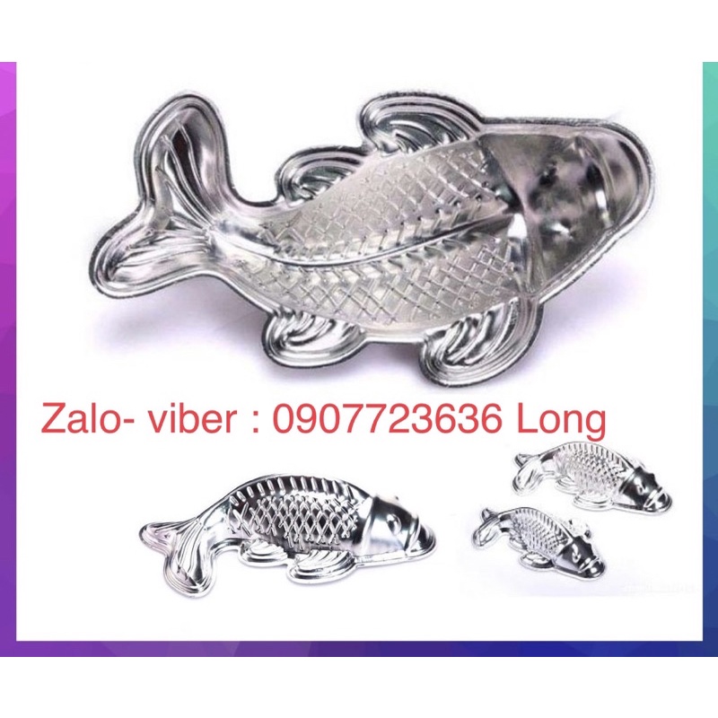 Khuôn NHẤN XÔI, RAU CÂU, BÁNH TỔ , PATE, CHẢ LẠNH hình Cá Chép size dài 20cm - 24cm - 27cm - nhôm Xi gia công BÓNG ĐẸP