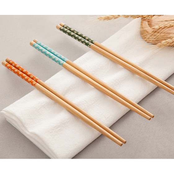 BỘ 10 ĐÔI ĐŨA GỖ HOA SP081151