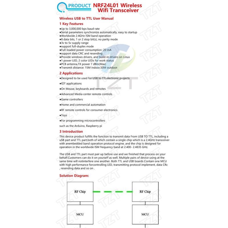 Mô Đun Truyền Nhận Tín Hiệu Wifi Nrf24L01 + Mô Đun 2.4ghz Usb Sang Ttl Uart Ch340G Ch340 3.3v 5v