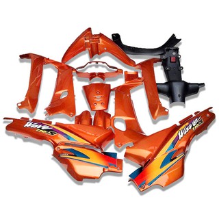 Dàn áo Màu Cam xe  Wave Thái , Wave ZX ,Wave Đèn Pha 1 bóng - Phanh Cơ ,Wave Alpha đời từ 2002 đến 2006
