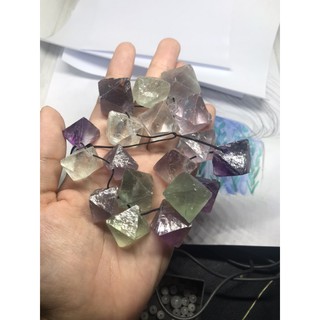 Dây đeo đá thanh tẩy F.luorite tinh thể
