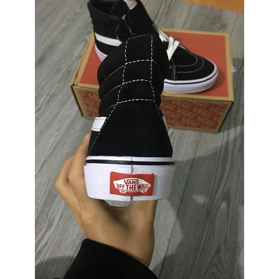 LV-NEW ⚡ [XẢ KHO] Giày Vans SK8 đen, cao cổ [ Full box ] [ĐEP CHUẨN ] 🔥 ✔️ : : : 🔥 XIÊU RẺ ☯ *. ; ) * ^ ' . "