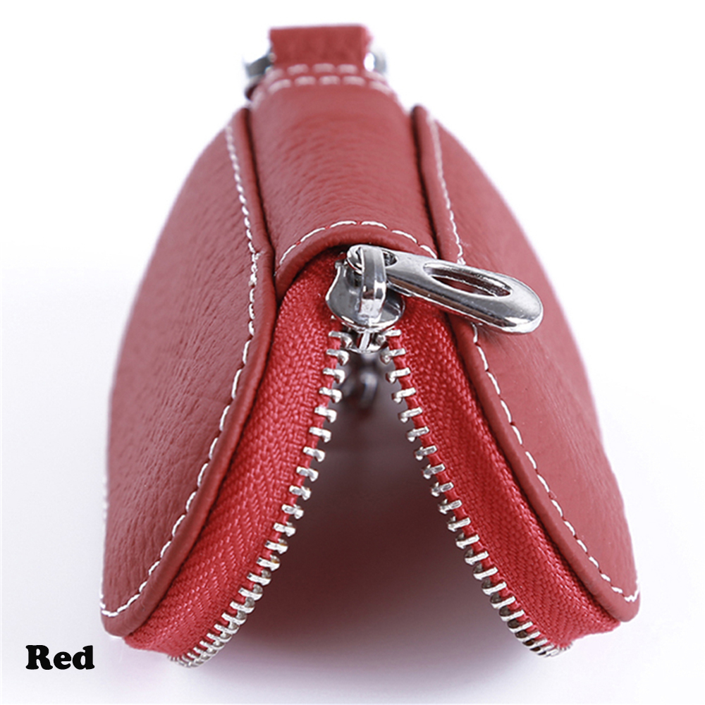 Vỏ da đựng chìa khoá xe hơi chống thấm nước có khoá kéo nhiều màu sắc tiện dụng