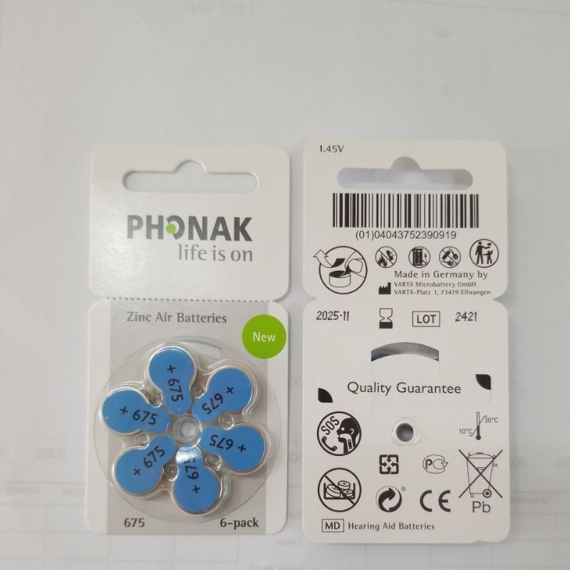 Pin máy trợ thính phonak thụy sỹ