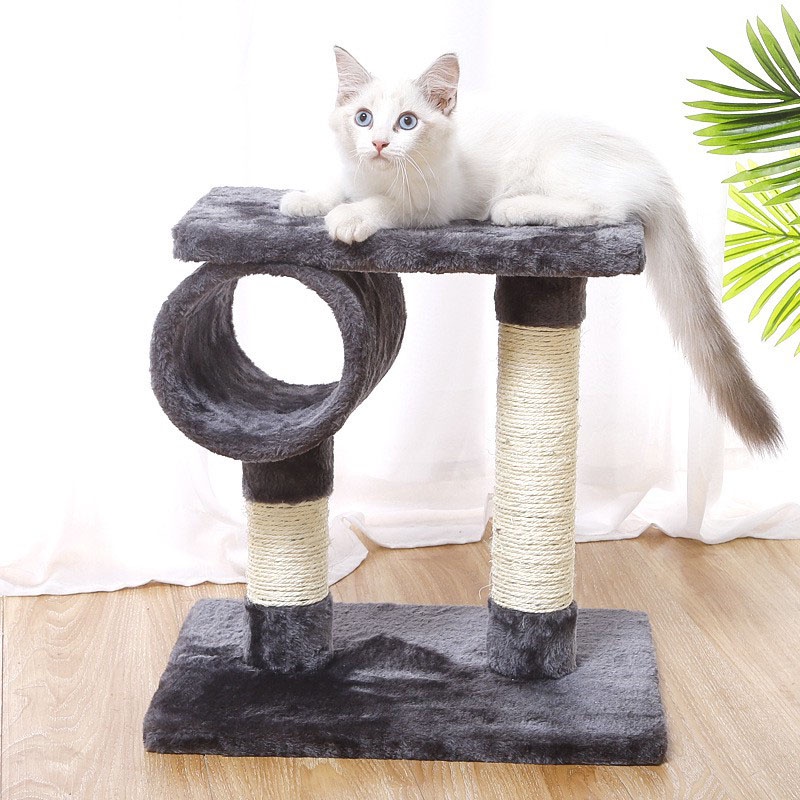 Nhà cây mèo có lỗ chui - Cutepets