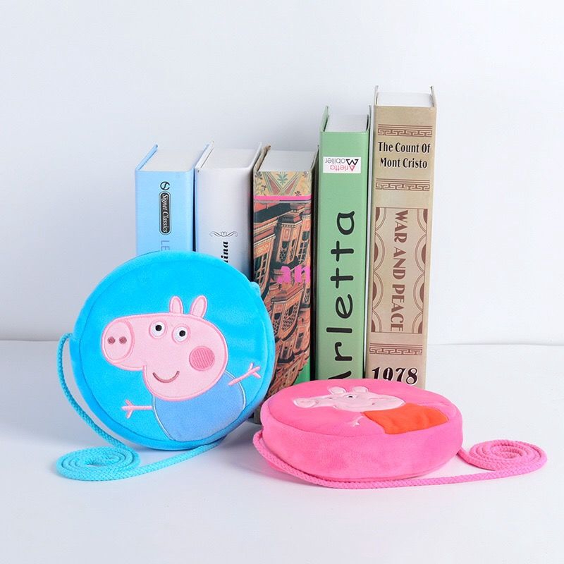 Kids Plush Pig Bag Pink Peppa Pig George Backpack  Haversack For Boys And Girls Birthdays Gifts