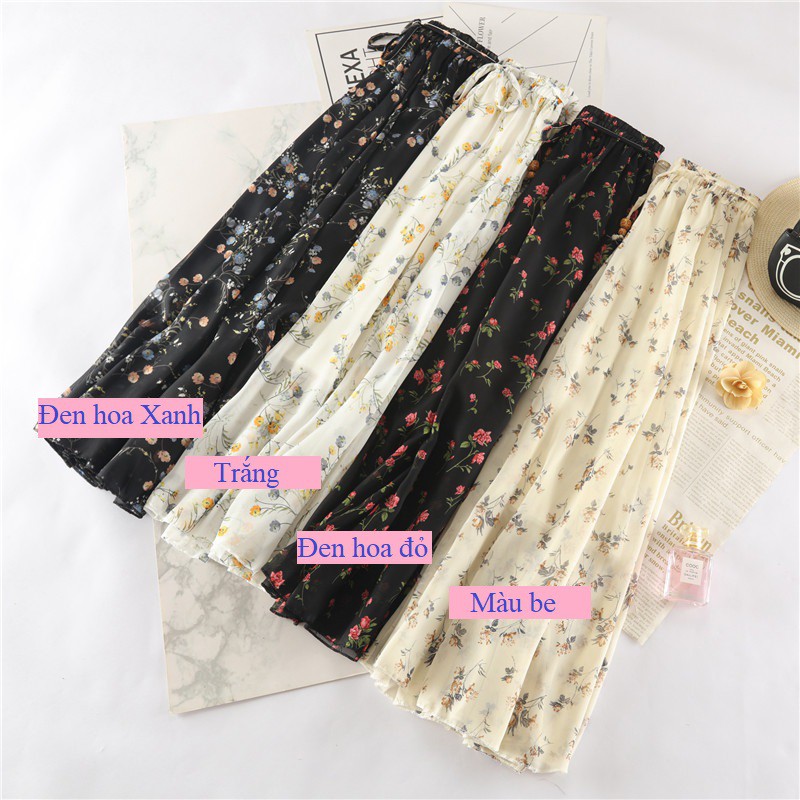 Chân Váy Dài Dáng Xòe In Hoa VD01 - Trắng | BigBuy360 - bigbuy360.vn