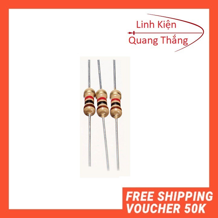 Điện trở vạch 1/4W các loại 100 240 300 330 1k2 4k7 (20 con)