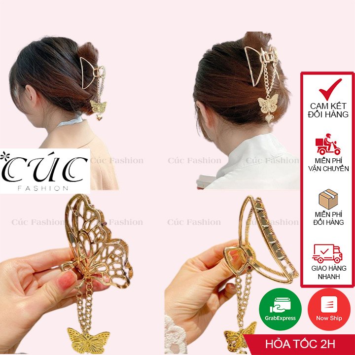 Kẹp tóc kim loại hình bướm xinh xắn phong cách Hàn Quốc đáng yêu cho nữ Cúc Fashion PK01 cào tóc bướm nhiều mẫu