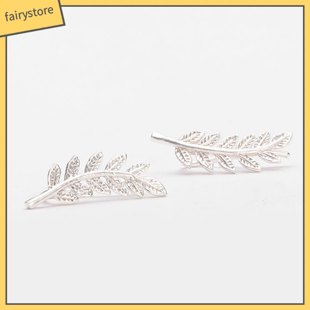 Bông tai hình lá thiết kế thanh lịch cho nữ