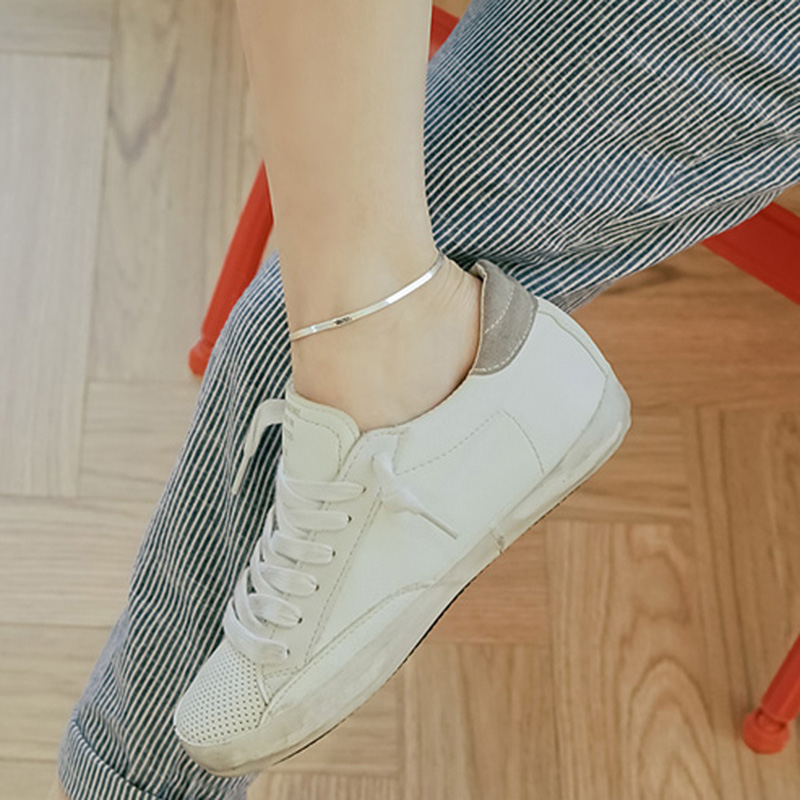 Vòng lắc chân kim loại bạc phong cách thời trang dành cho nữ | BigBuy360 - bigbuy360.vn