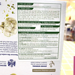 Bột ăn dặm Kendamil Súp lơ Bông cải Phô mai 4M+ 150g