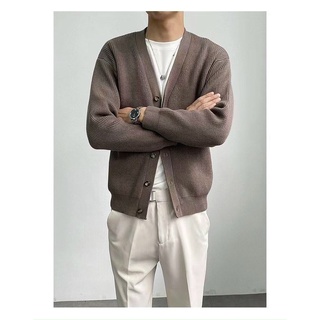 Áo len Cardigan nam Màu Trơn Basic Dáng Hàn Quốc 514