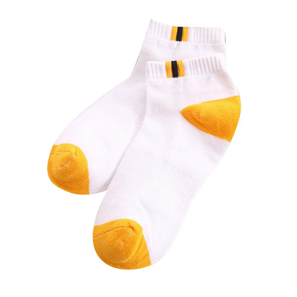 Vớ cotton nam cổ viền sọc thể thao