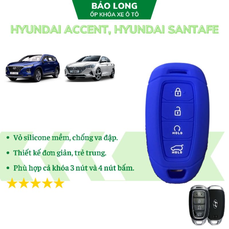 Bọc silicon 4 nút Hyundai Accent 2021