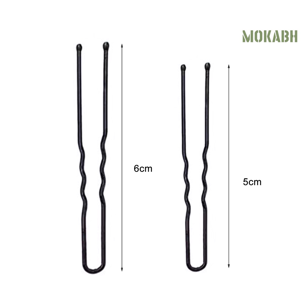 Set 100 Kẹp Tóc Hình Chữ U Bằng Kim Loại Gọn Nhẹ