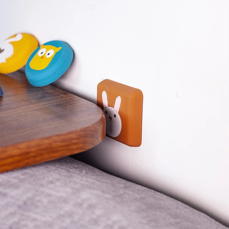 (MỚI) Miếng dán trang trí tay nắm cửa xe hơi hình động vật 3D bằng silicon mềm