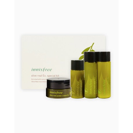 Bộ Dưỡng Da Mini Dưỡng Ẩm Chuyên Sâu Innisfree Olive Real EX Special Kit