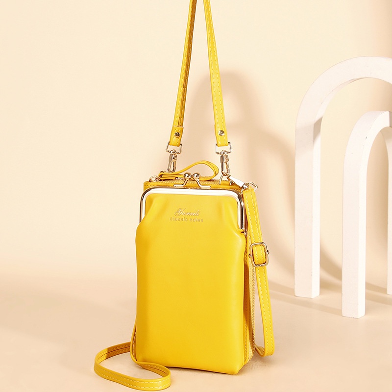 IELGY Túi Đeo Vai Đựng Điện Thoại Màu Trơn Đa Năng Phong Cách Hàn Quốc Dành Cho Nữ