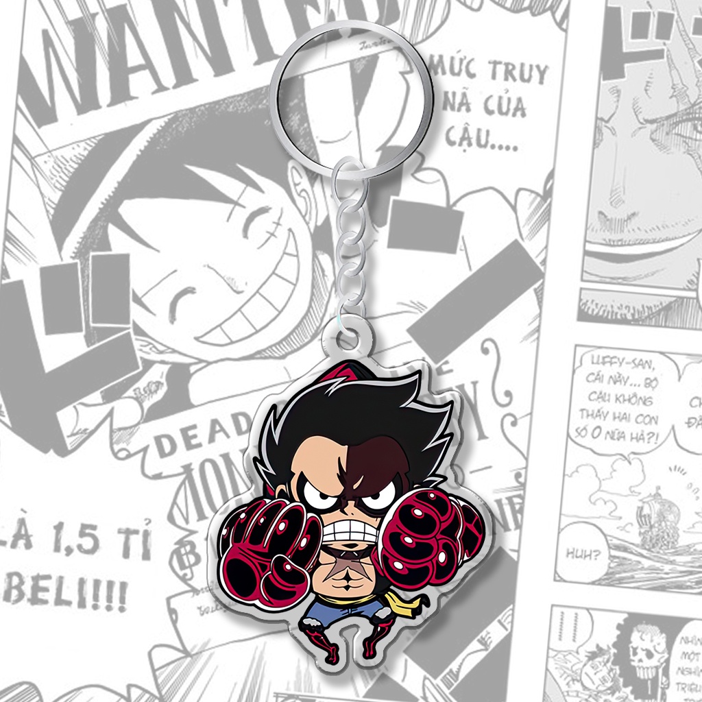 Móc khóa Thegioipuzzle One Piece Luffy Ace treo ngược anime manga phụ kiện trang trí túi xách ba lô