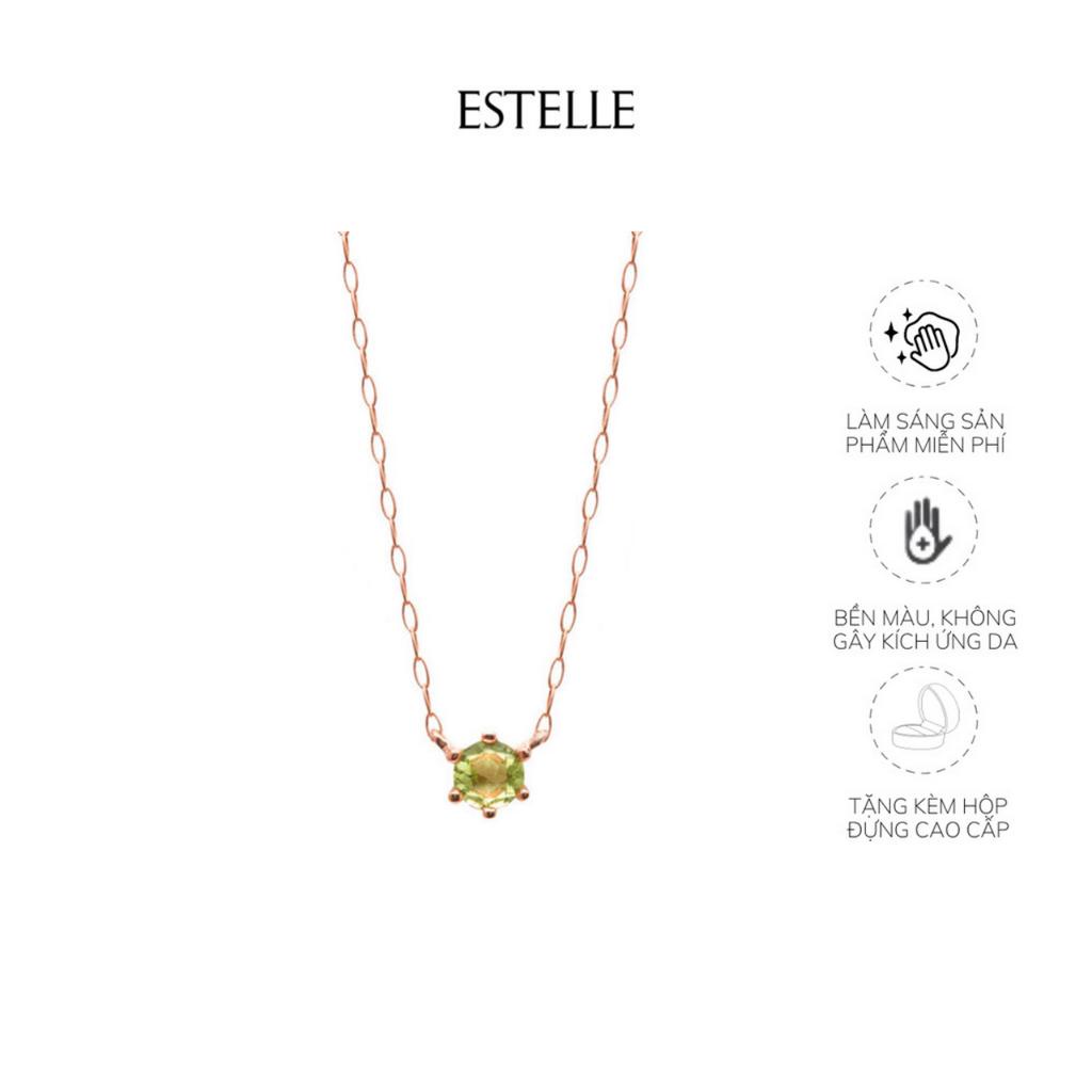 Dây chuyền vàng nữ đính đá Peridot ESTELLE