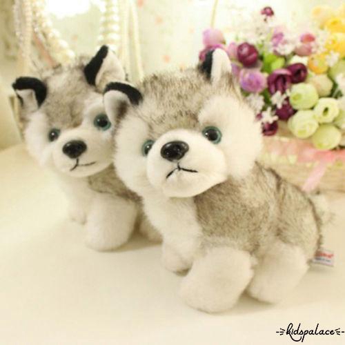 Thú nhồi bông hình chó Husky 18cm dễ thương