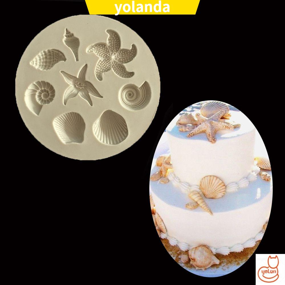 ☆YOLA☆ DIY Silicone Mold Fondant Conch Shells Baking Mould Gumpaste Pastry Tool Sugarcraft Chocolate Kitchen Accessories Cake Decorating