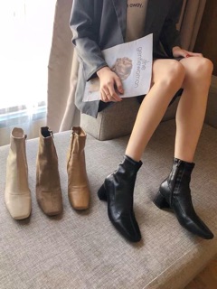 Giày boots da