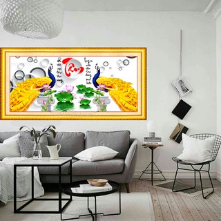 Tranh đính đá chữ tâm VS366 - tự đính