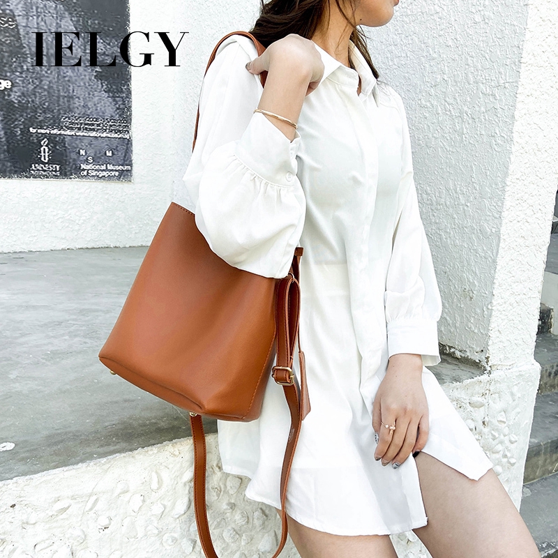 Túi xách màu trơn thời trang Hàn Quốc nữ tính IELGY