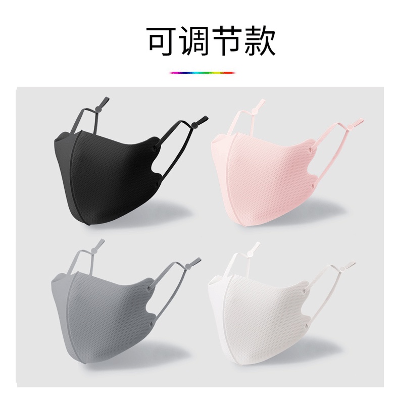 Khẩu Trang Vải Lưới 3D Thoáng Khí Màu Đen Chống Bụi Cho Bé
