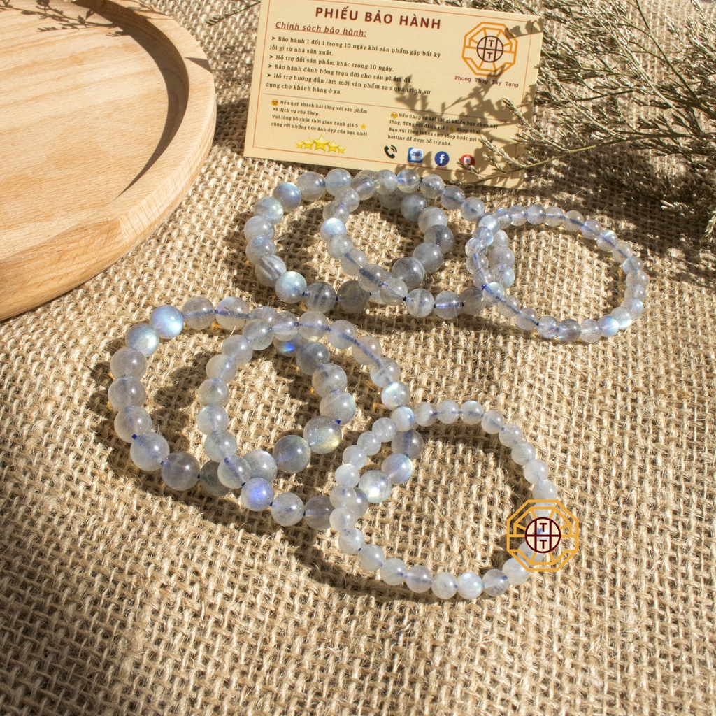 Vòng Tay Phong Thủy Đá XàCừ - Hắc Nguyệt Quang [TẶNG HỘP GỖ] nam nữ mệnh Kim Mộc Thủy Hỏa Thổ - Phong Thủy Tây Tạng