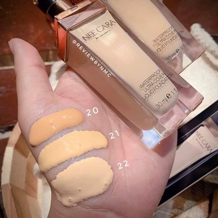 [Date 2025 - Hàng Thái] Kem Nền Siêu Che Phủ , Kháng Nước NeeCara Waterproof Ultra Cover Liquid Foundation N589