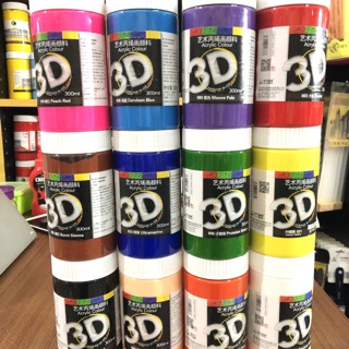 Combo 12 lọ màu acrylic 3D 300ml