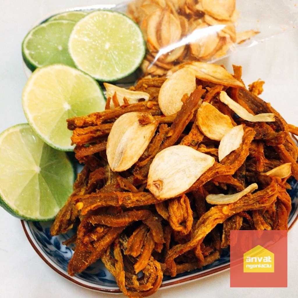 500G KHÔ HEO CHÁY TỎI, 100% HEO TƯƠI ĐẢM BẢO ATVSTP
