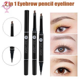 [Hàng mới về] Bút kẻ mắt nước kết hợp chì kẻ mày chống thấm nước lâu trôi thiết kế 2 trong 1 tiện dụng