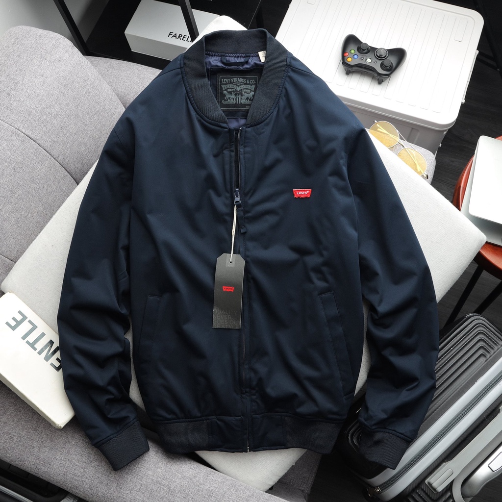 Aó khoác gió nam 2 lớp cổ bomber Levis (Vải gió chống nước tuyệt đối,hàng dư xịn nhà máy,full phụ liệu hãng)